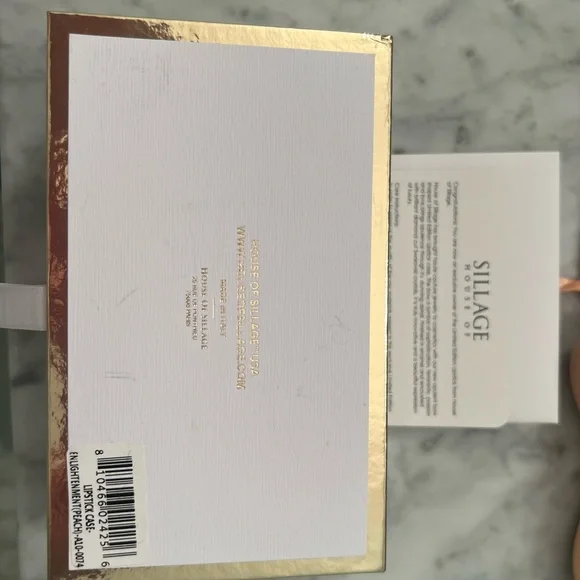 NIB- Whispers of Enlightenment (Peach) Bow Lipstick Case - Picture 5 of 6